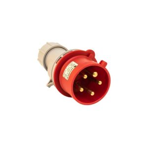 CEE Stecker / Plug 32A - 380/400V - 5-pol. 6h - IP44 rot/grau