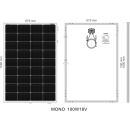 Solarmodul 100 Watt Mono Solarpanel Solarzelle...