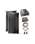 Komplettset 2x130 Watt Solarmodul 1000 Watt Wandler Laderegler Photovoltaik Inselanlage