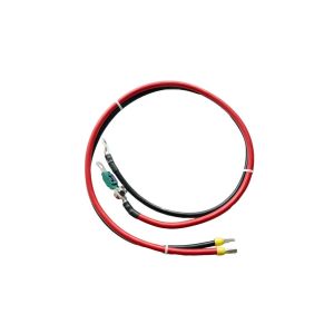 Batterie-Wechselrichter Verbindungskabel H07V-K 25mm&sup2; rot-schwarz mit &Ouml;se, Aderendh&uuml;lse und Sicherung