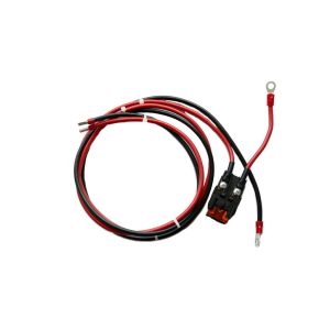 Batterie-Laderegler Verbindungskabel H07V-K 10mm² rot-schwarz mit Öse, Aderendhülse und Sicherung